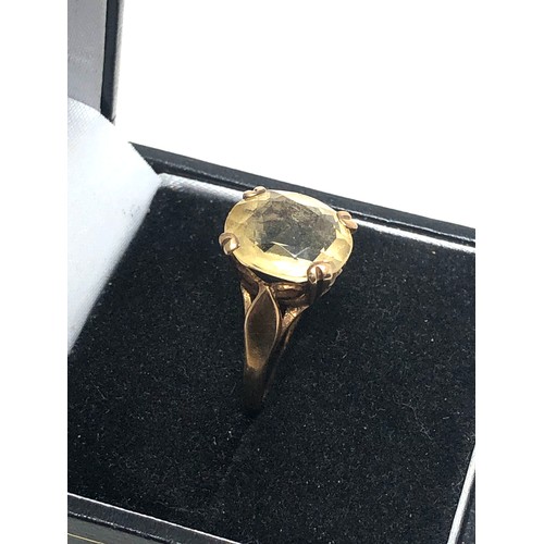 193 - 9ct gold citrine ring (3g)