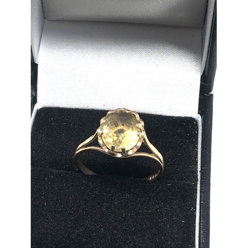 176 - 9ct gold citrine  ring (2.3g)