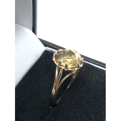 176 - 9ct gold citrine  ring (2.3g)