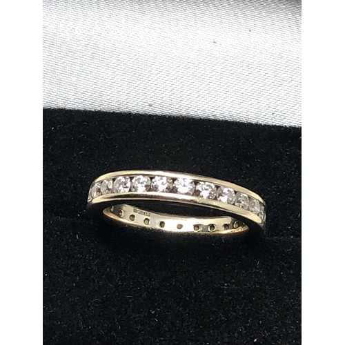 122 - 18ct gold diamond  eternity ring (4.5g)