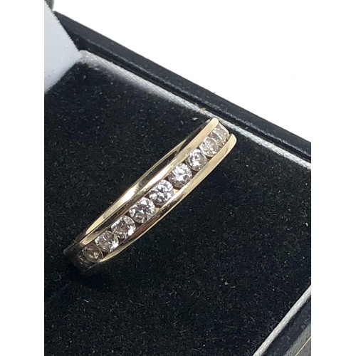 122 - 18ct gold diamond  eternity ring (4.5g)