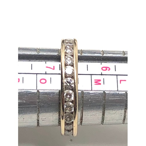 122 - 18ct gold diamond  eternity ring (4.5g)