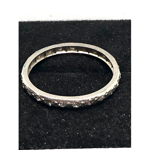 144 - .950 platinum diamond eternity ring (1.7g)