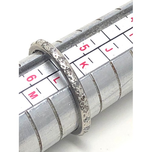 144 - .950 platinum diamond eternity ring (1.7g)