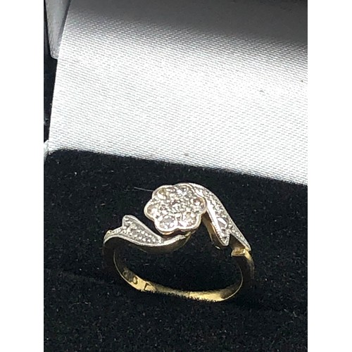 164 - 18ct gold diamond ring (2.5g)