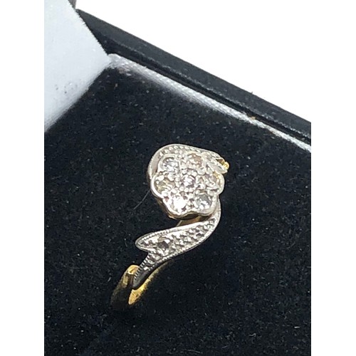 164 - 18ct gold diamond ring (2.5g)