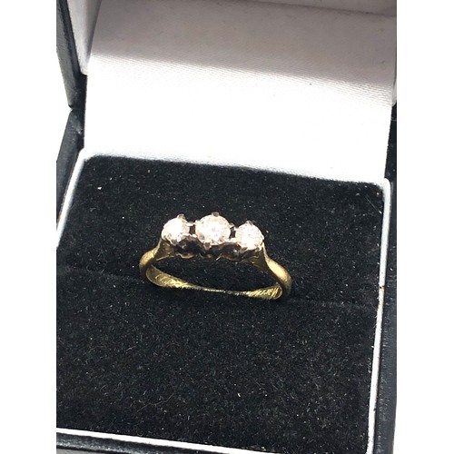 145 - 18ct gold diamond ring (2g)