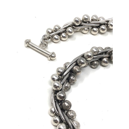 408 - Sterling Silver Chunky Ornate Chain With T-Bar Link (156g)