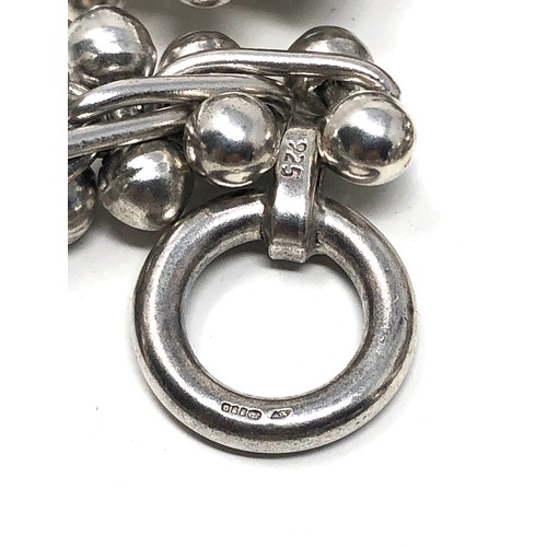 408 - Sterling Silver Chunky Ornate Chain With T-Bar Link (156g)