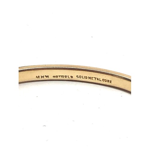 425 - Vintage 9ct Gold metal core Bangle (11g)