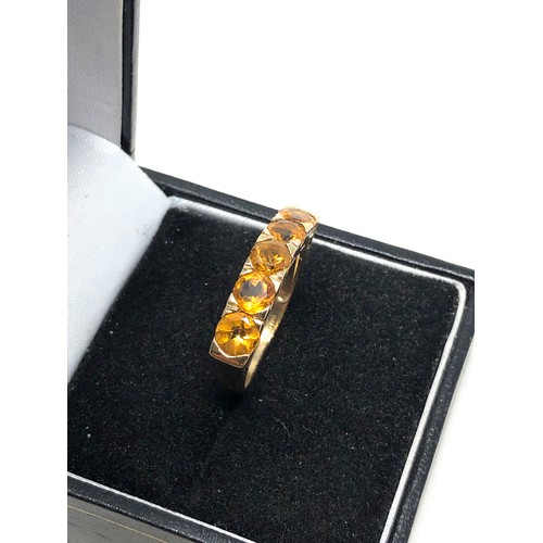 64 - 9ct gold fire opal ring weight 2.8g