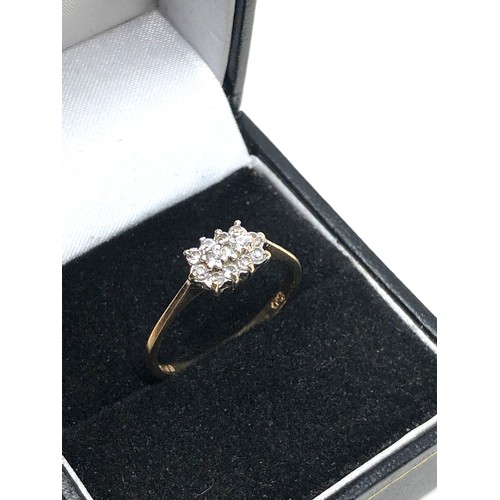 70 - 9ct gold diamond ring weight 1.9g