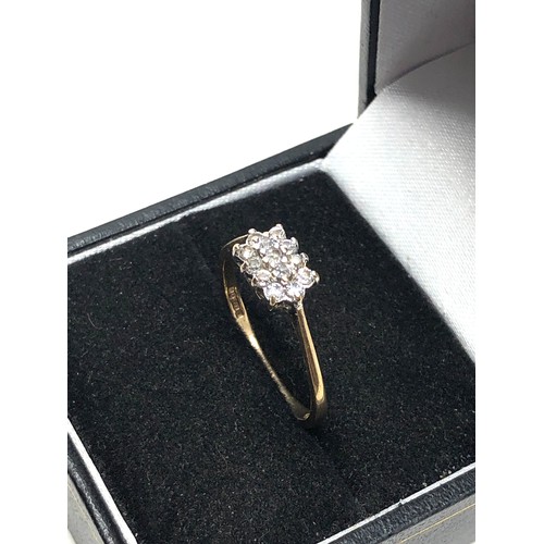 70 - 9ct gold diamond ring weight 1.9g