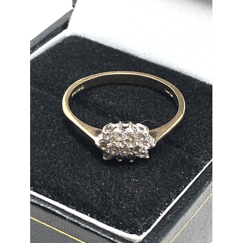 70 - 9ct gold diamond ring weight 1.9g