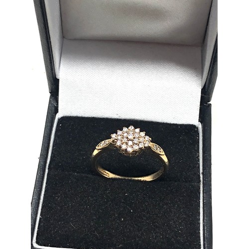 74 - 9ct gold diamond ring weight 2.1g