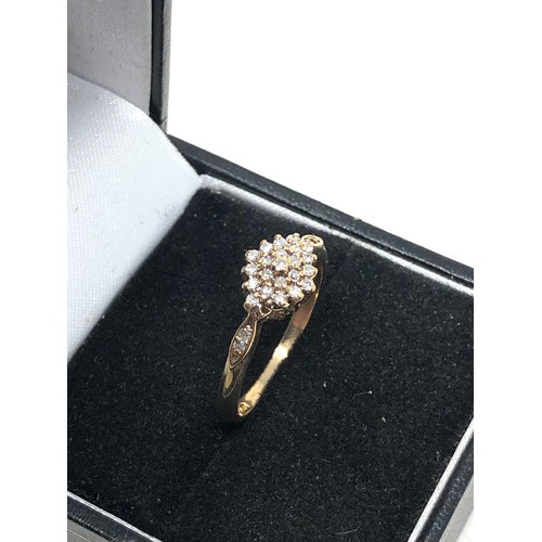 74 - 9ct gold diamond ring weight 2.1g