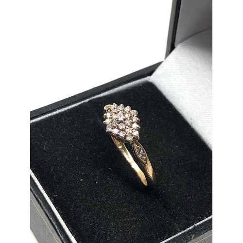 74 - 9ct gold diamond ring weight 2.1g