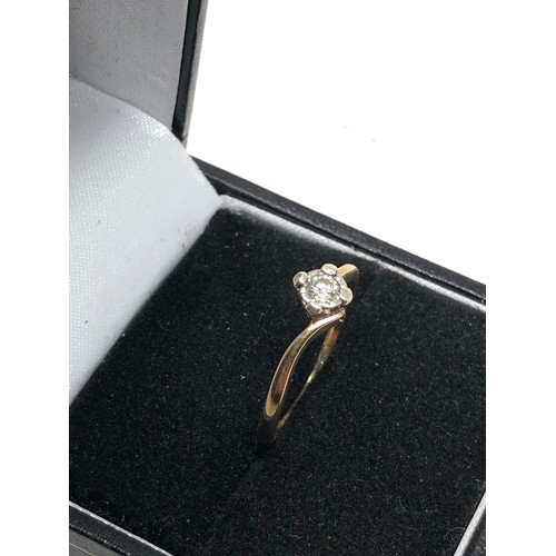 78 - 9ct gold diamond ring weight 1.6g