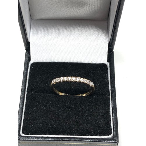 79 - 9ct gold diamond ring weight 1.5g 0.25ct diamonds