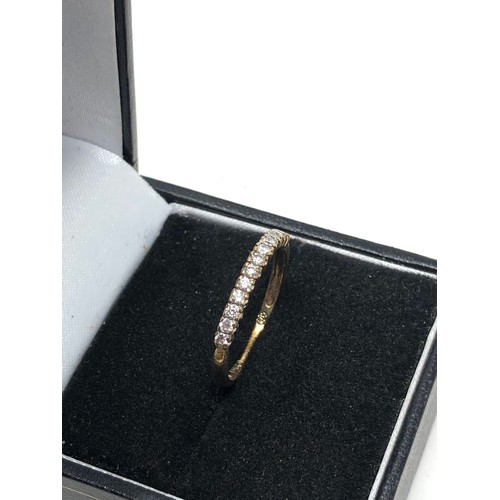 79 - 9ct gold diamond ring weight 1.5g 0.25ct diamonds