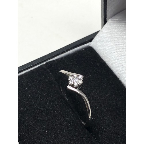 82 - 9ct white gold diamond ring weight 1.8g