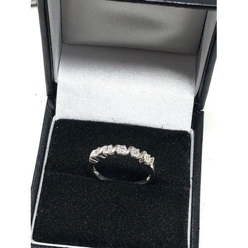 83 - 9ct white gold diamond ring weight 1.8g