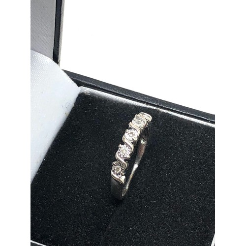 83 - 9ct white gold diamond ring weight 1.8g