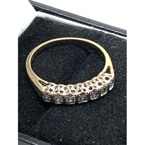 87 - 9ct gold diamond ring weight 2.5g