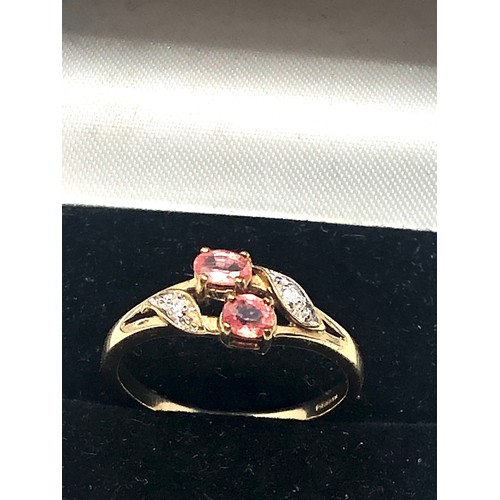 109 - 9ct gold diamond & stone set ring weight 2.4g