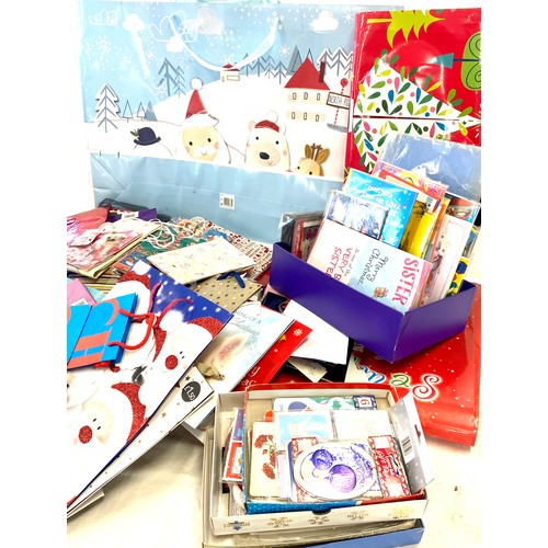 318 - Selection of Christmas miscellaneous to include gift bags, tags, greetings cards etc