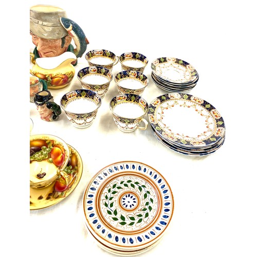 295 - Selection of miscellaneous pottery to include Royal Doulton toby jugs, Ainsley cup and saucer set, M... 