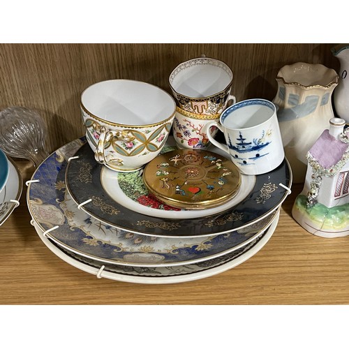 158 - Selection of miscellaneous includes Compact, Blue and white pottery, collectors plates etc