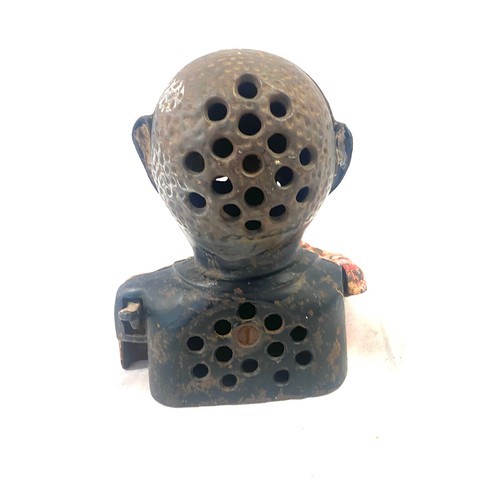 111 - Vintage novelty cast iron boy mechanical money box, height 5.5 inches

hese items are listed on the ... 