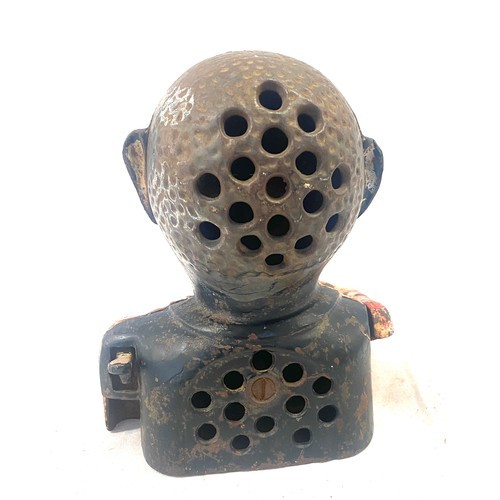 111 - Vintage novelty cast iron boy mechanical money box, height 5.5 inches

hese items are listed on the ... 