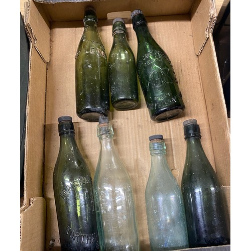 299 - Collection of antique bottles, Leicester makers
