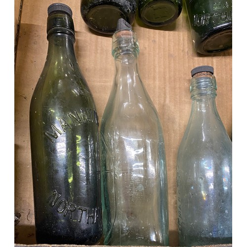 299 - Collection of antique bottles, Leicester makers