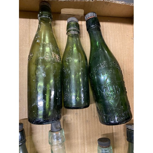 299 - Collection of antique bottles, Leicester makers