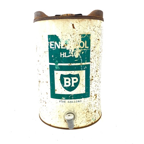 82 - Vintage BP five gallon oil drum HL40