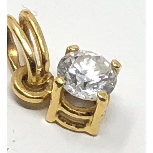 64 - Fine 18ct gold diamond pendant the diamond measures approx 4mm dia