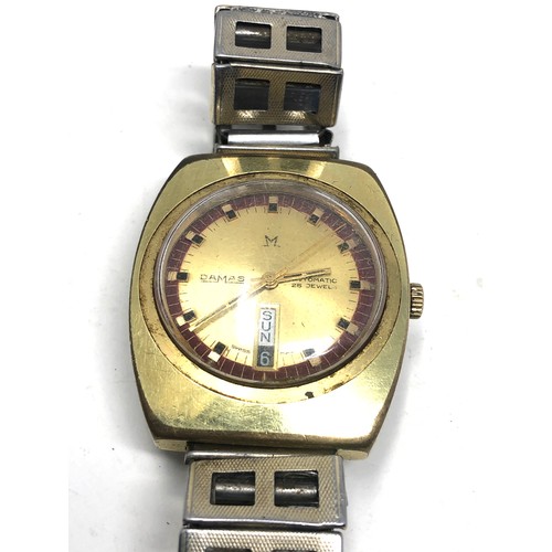 700 - Vintage gents Damas automatic 25 jewel wristwatch not ticking