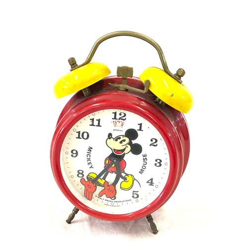 20 - vintage Bradley 1980s Mickey Mouse wind up alarm clock made in Germany