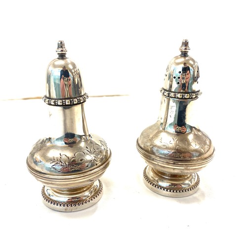 593 - Silver plated cruet set