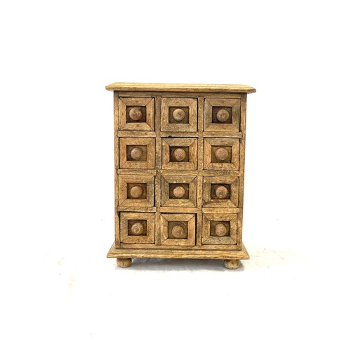 79 - Miniature 12 cube / drawer small chest, approximate measurements: height 11.5 inches, width 9 inches... 