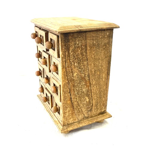 79 - Miniature 12 cube / drawer small chest, approximate measurements: height 11.5 inches, width 9 inches... 