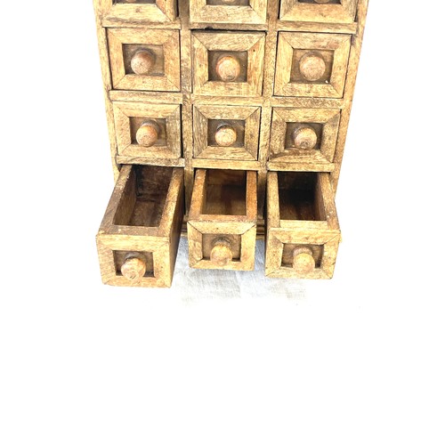 79 - Miniature 12 cube / drawer small chest, approximate measurements: height 11.5 inches, width 9 inches... 