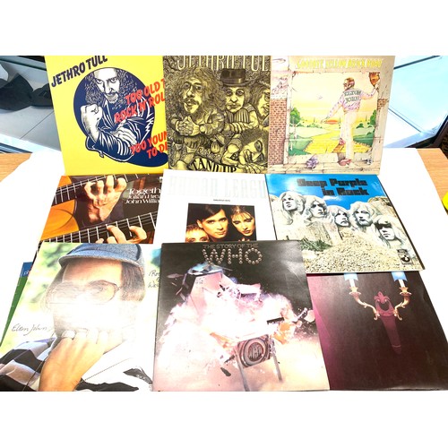 87 - Large selection of LP records to include Elton John, The Who, Jethro Tull etc