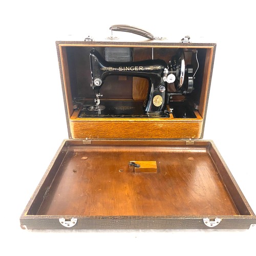 265 - Vintage cased singer sewing machine