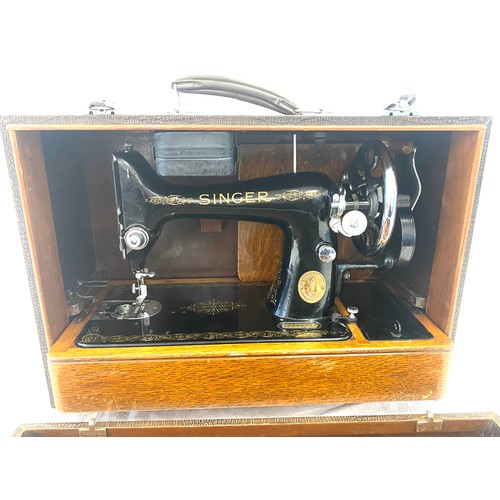 265 - Vintage cased singer sewing machine