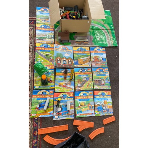 272 - Large Selection of Thomas and Friends track, play matts, Trains, magazines etc