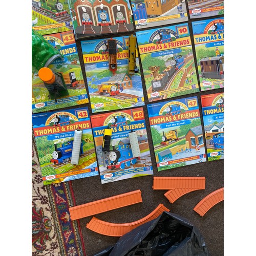 272 - Large Selection of Thomas and Friends track, play matts, Trains, magazines etc